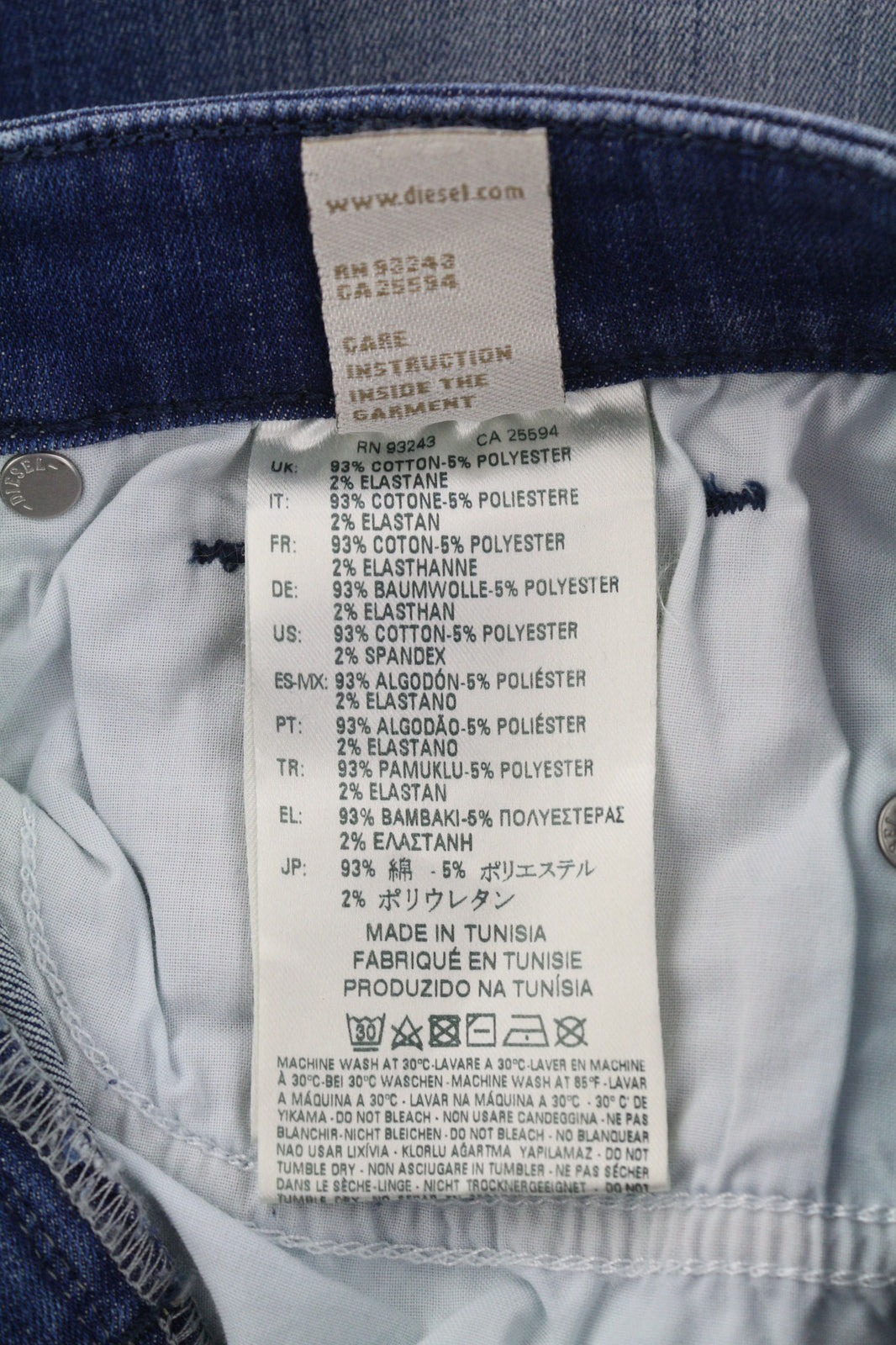 DIESEL Skinzee-Zip 084IY Women Jeans W27/L32 Super Slim Skinny RRP€190