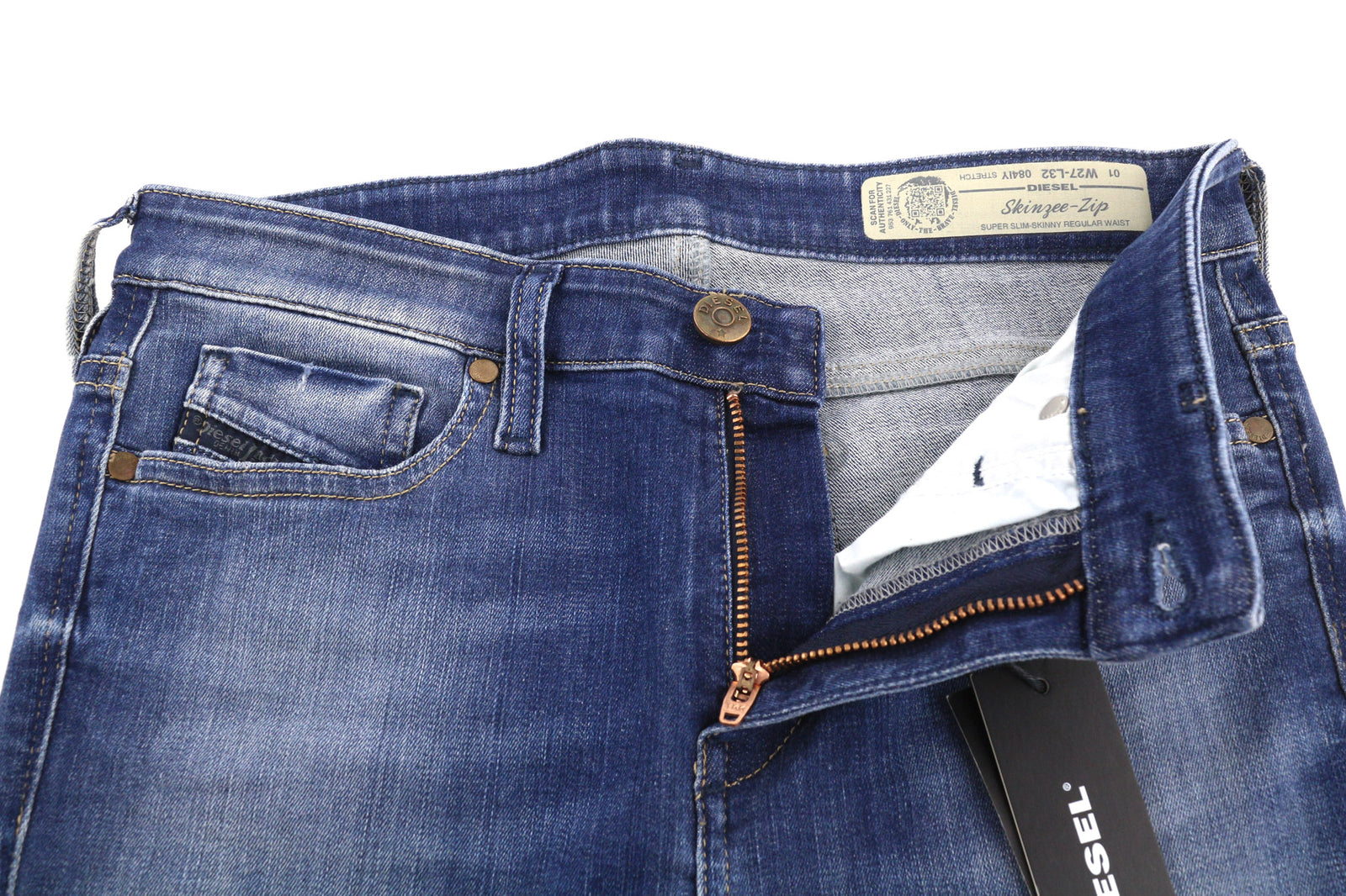 DIESEL Skinzee-Zip 084IY Women Jeans W27/L32 Super Slim Skinny RRP€190