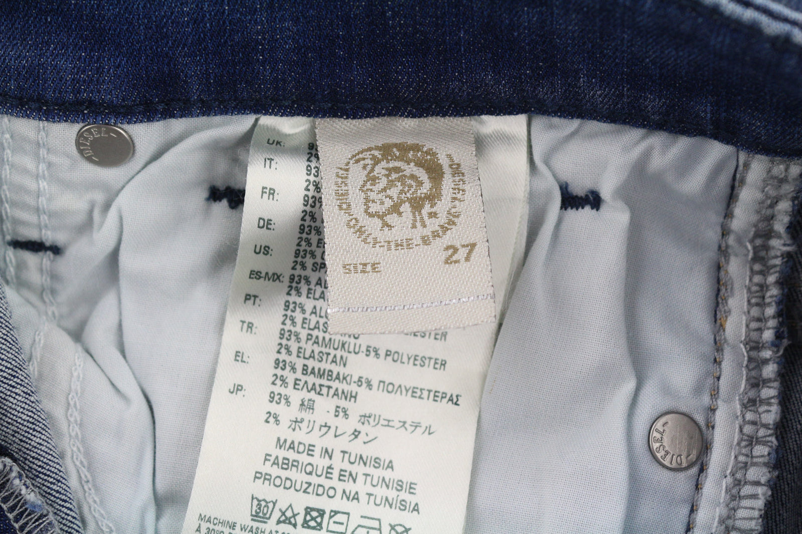 DIESEL Skinzee-Zip 084IY Women Jeans W27/L32 Super Slim Skinny RRP€190