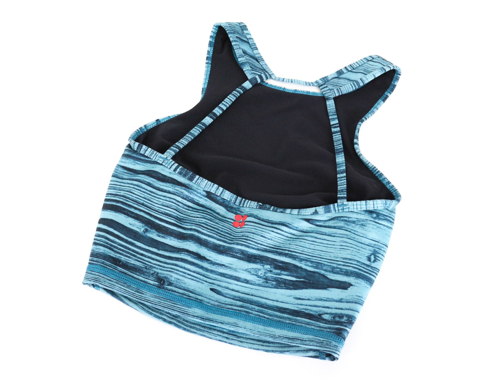 SWEATY BETTY moteriška 2XS dydžio marginta mėlyna sportinė tampri vasarinė sportinė liemenėlė 