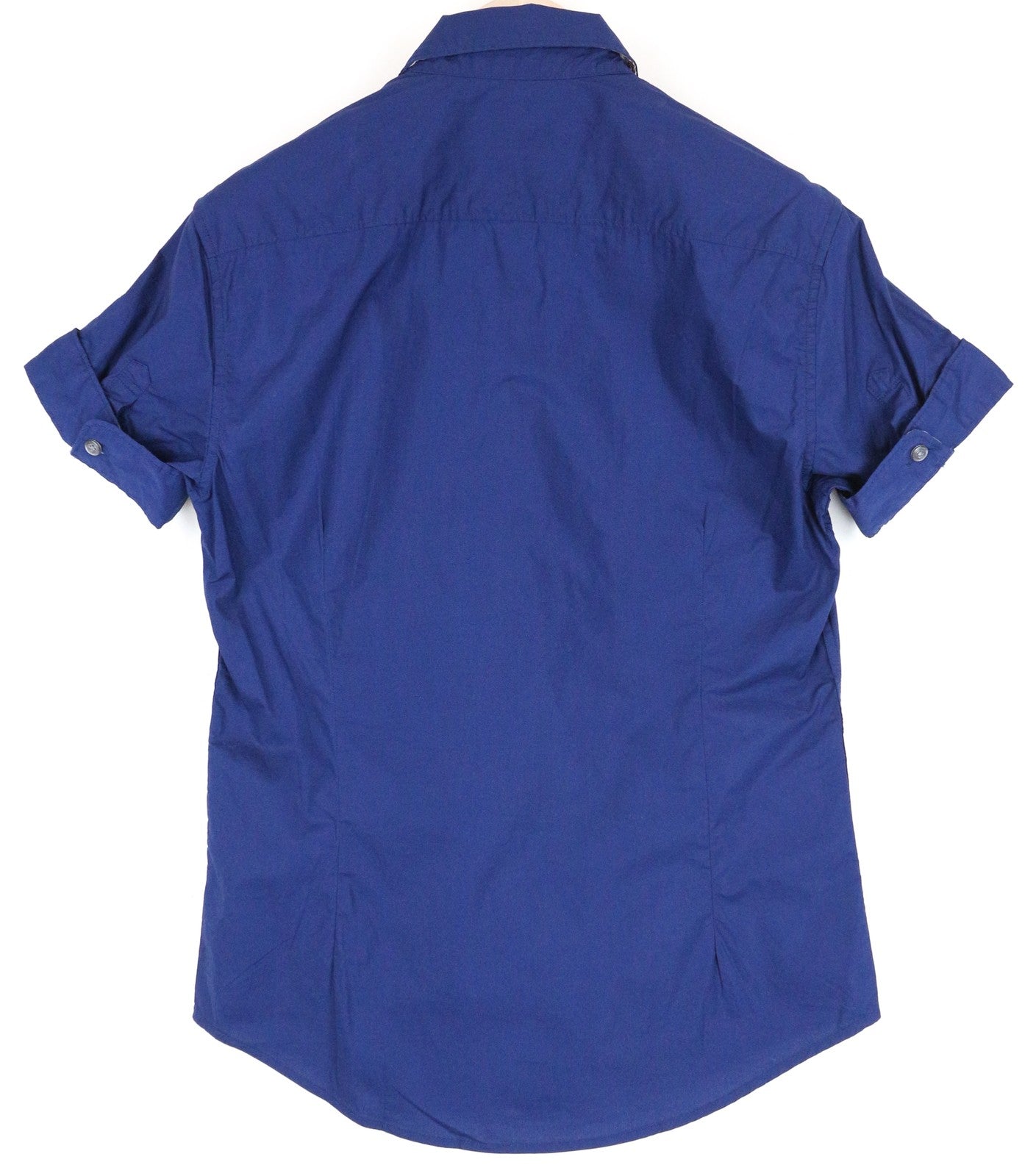 SCOTCH & SODA Ams Couture Blue Slim S Cotton Button-Up Men's Short Sleeve