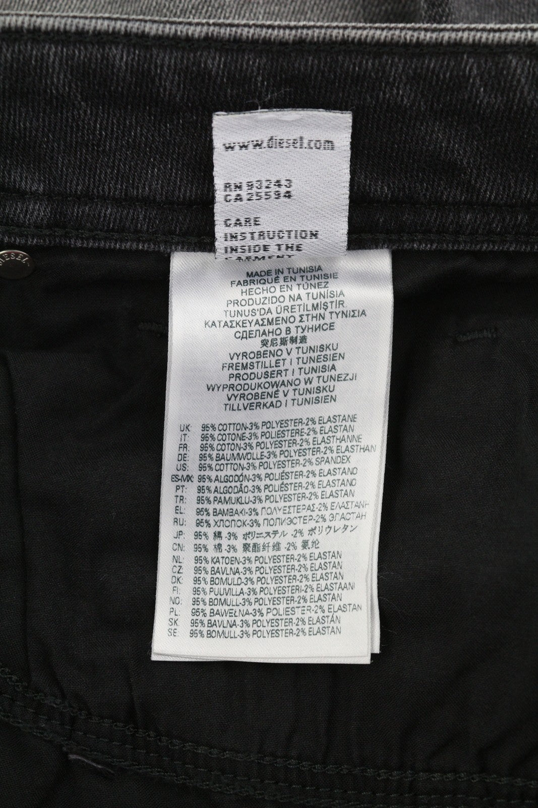 DIESEL 1979 Sleenker 0EIAG Men Jeans W31/L30 Skinny Fit Low Waist Washed Denim