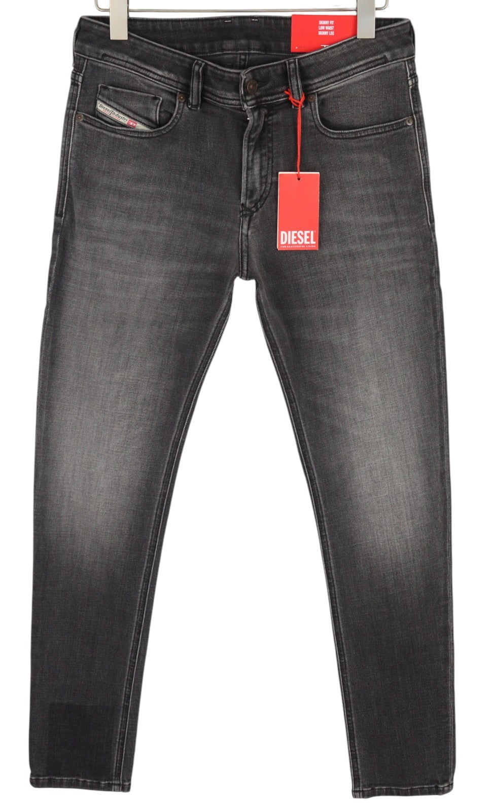 DIESEL 1979 Sleenker 0EIAG Men Jeans W31/L30 Skinny Fit Low Waist Washed Denim