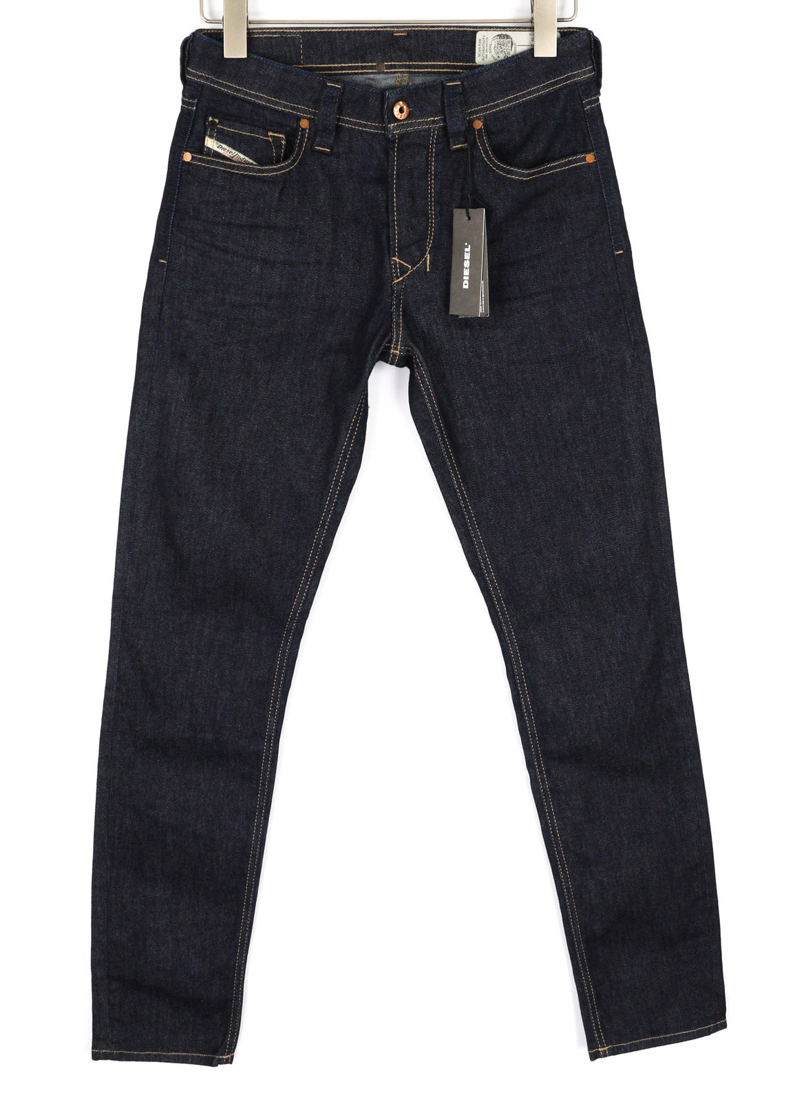 DIESEL Larkee-Beex 084HN vyriški džinsai W27/L32 Regular Tapered Stretch tamsiai mėlyni 