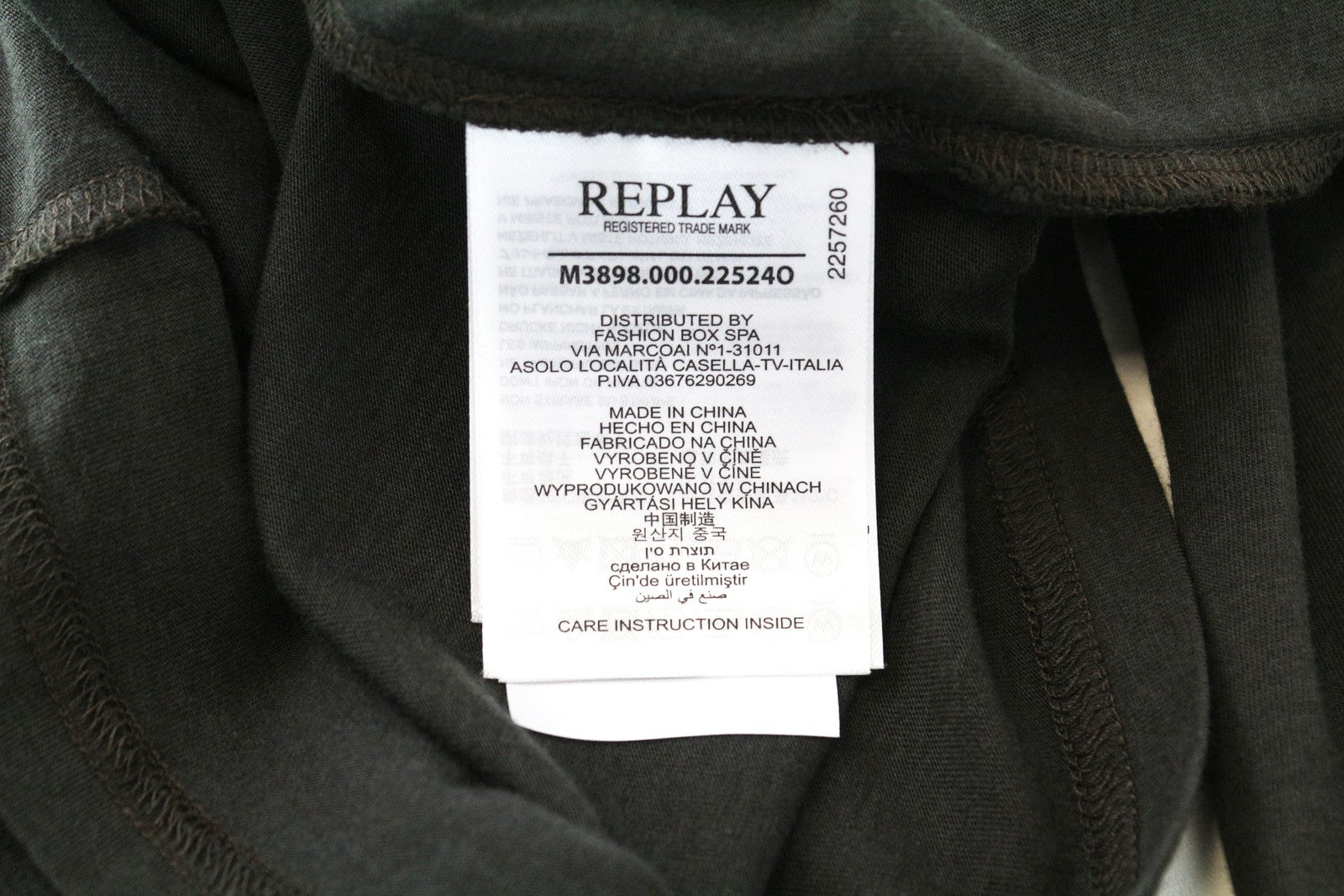 REPLAY vyriški marškinėliai pilkšvai rudi S dydžio medvilnės mišinio ilgomis rankovėmis su kišenėmis 