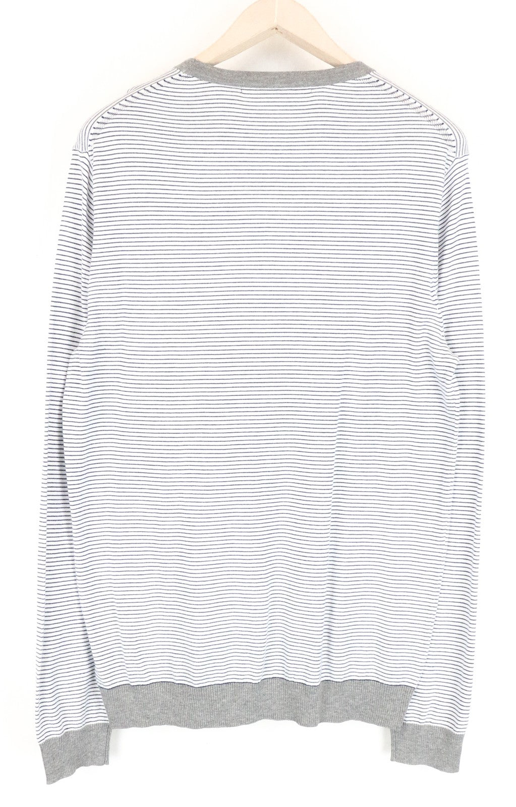 SCOTCH &amp; SODA Ams Couture vyriškas baltas megztinis su dryžiais ir ilgomis rankovėmis M 