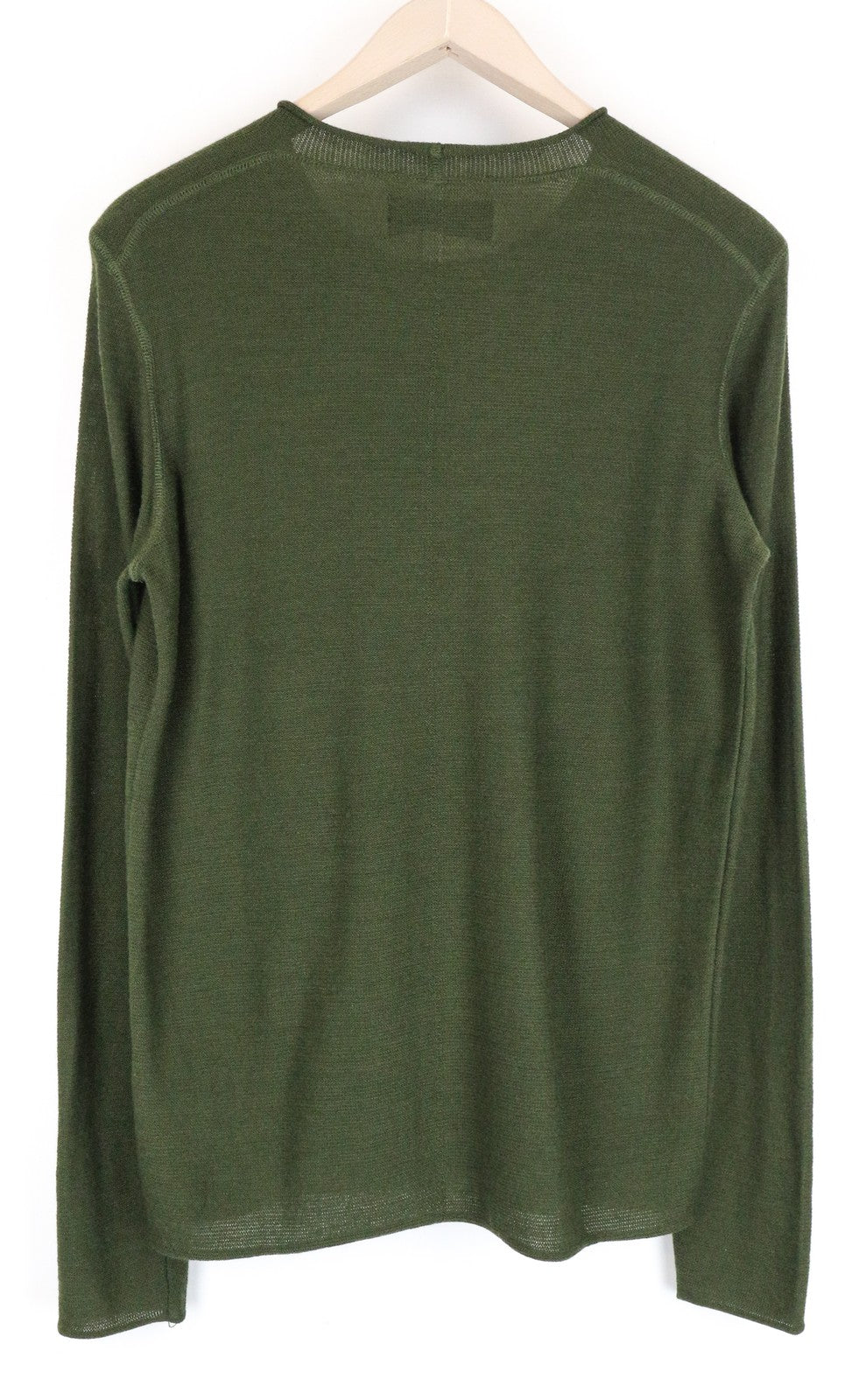 REPLAY vyriškas žalias vilnos mišinio megztinis su ilgomis rankovėmis S dydžio laisvalaikio stiliaus 