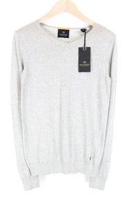 SCOTCH & SODA Ams Couture Grey V-Neck Sweatshirt S Cotton Long Sleeve Men's
