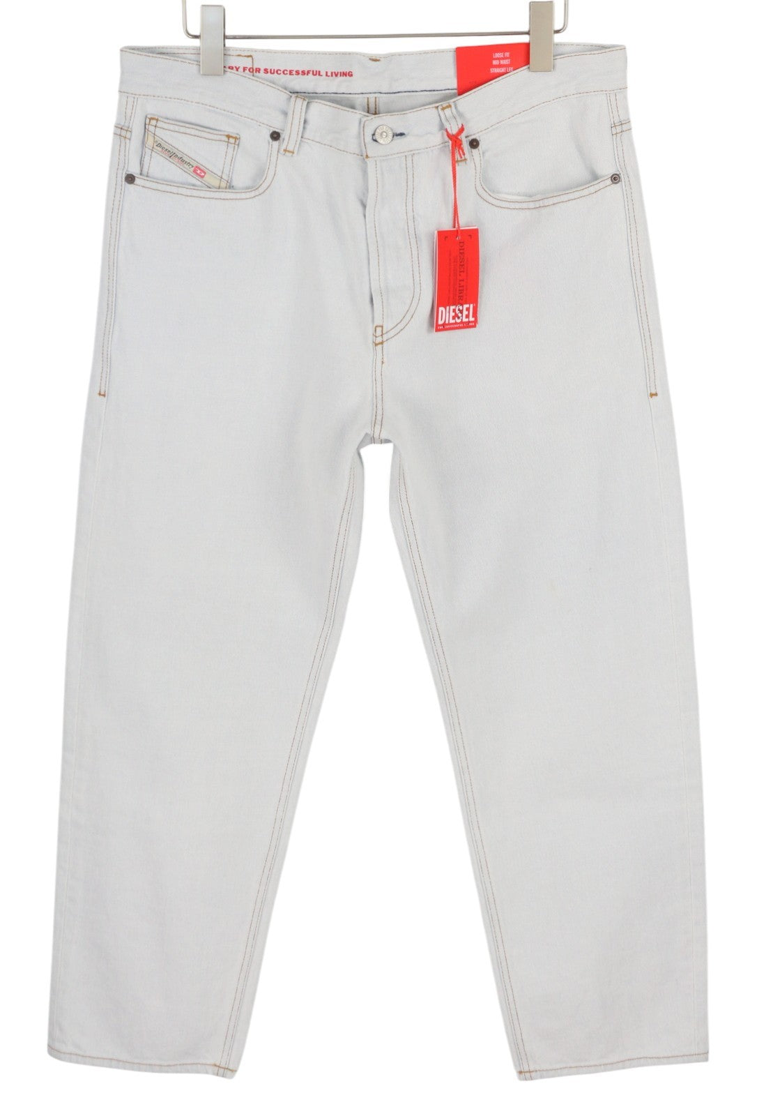 DIESEL 2010 0079Z Men Jeans W34/L30 Loose Fit Straight Leg Mid Waist RRP€250