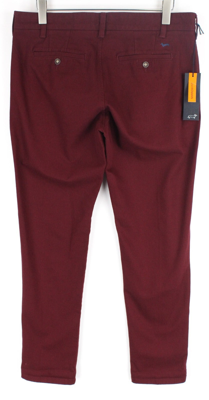 HARMONT &amp; BLAINE vyriškos kelnės 46 tiesios, siauros, bordo spalvos, tamprios, raudonos 