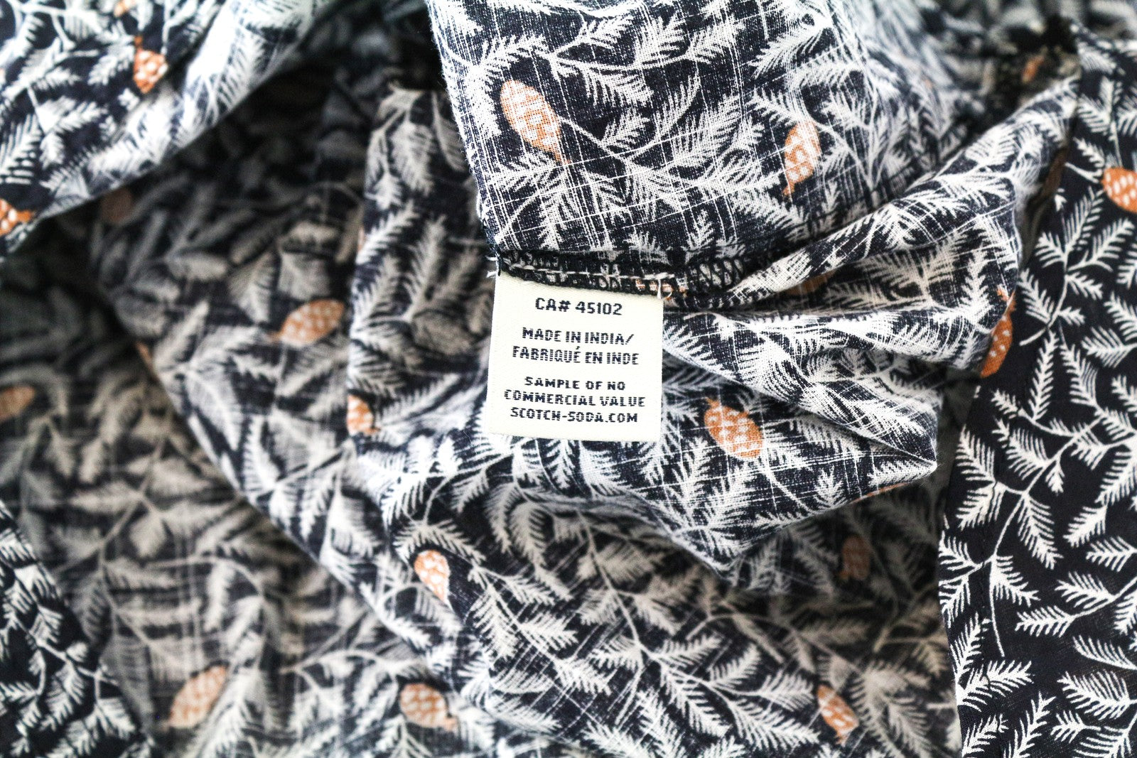 MAISON SCOTCH ~M Dress Black Lightweight Women's 3/4 Sleeve Belted Pattern