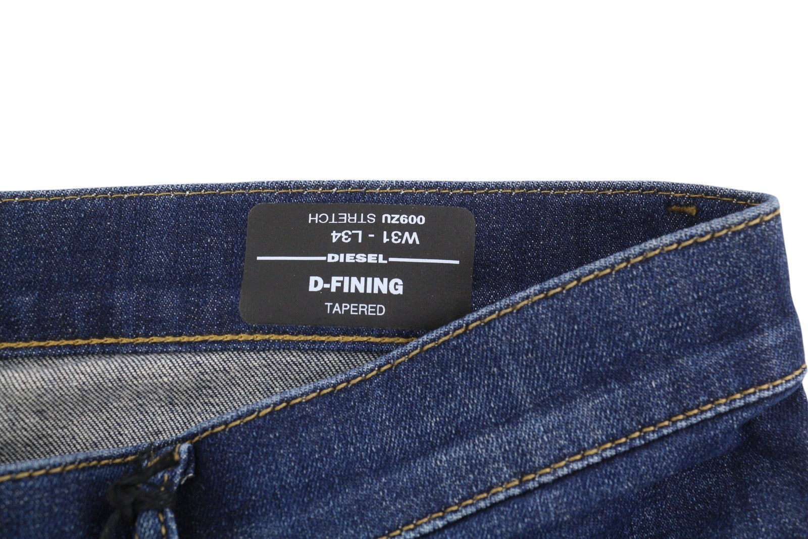 DIESEL D-Fining 009ZU vyriški džinsai W31/L34 siaurėjantys, tamprūs, mėlyni, su sagomis 