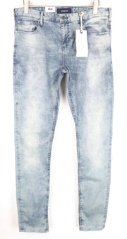 SCOTCH & SODA Skim W33/L34 Washed Denim Skinny Blue Jeans Stretch Men's