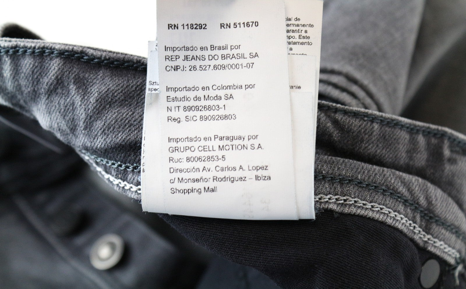 REPLAY Grover W30/L34 Straight Selvedge pilki tamprūs medvilniniai skalbti vyriški džinsai 