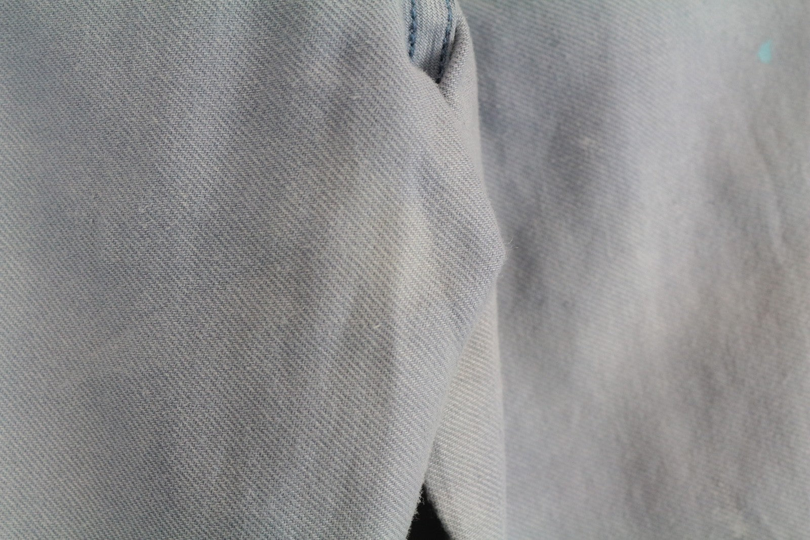 DENHAM Bonnie plačių klešnių moteriškos kelnės W26/L28 mėlynos sendinto lino imitacijos 