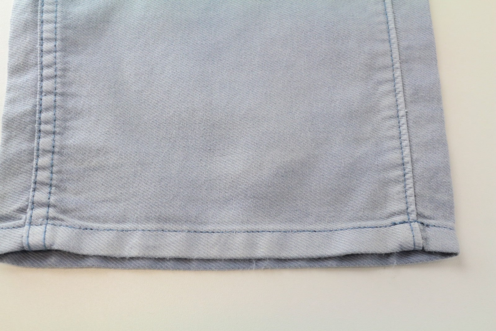 DENHAM Bonnie plačių klešnių moteriškos kelnės W26/L28 mėlynos sendinto lino imitacijos 