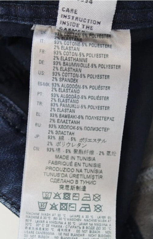 DIESEL Krooley-XT 0870Z Vyriški džinsai W28 Blue Jogg Stretchy Distressed Slim 