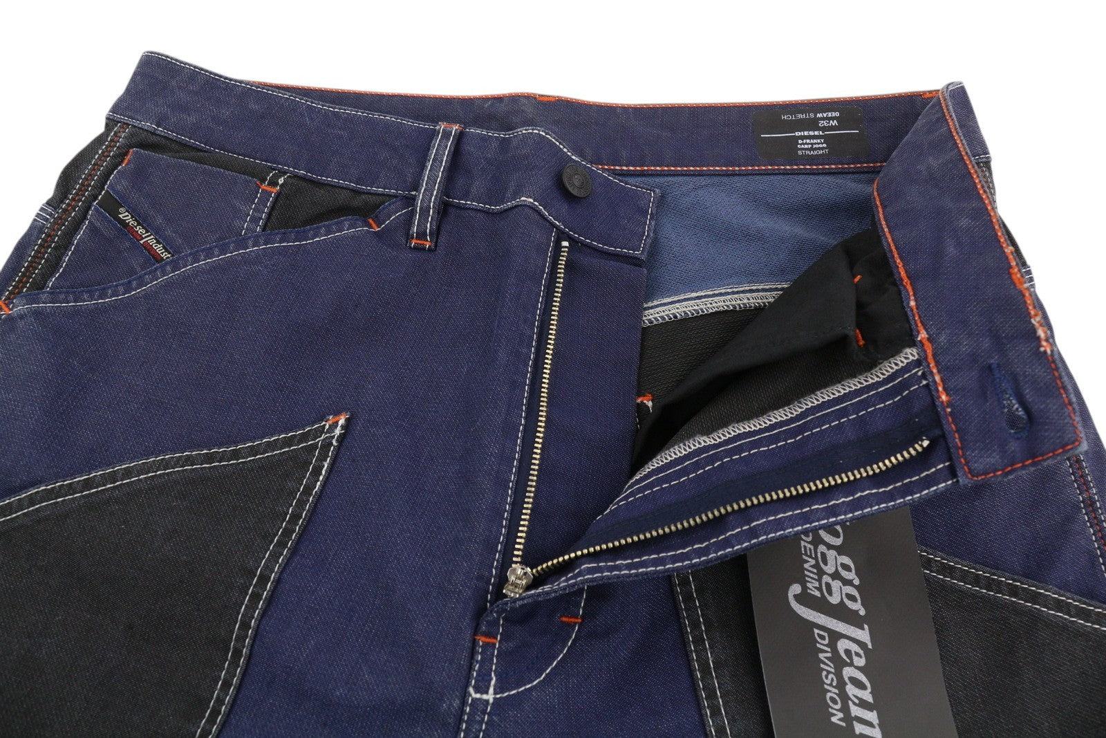DIESEL D-Franky Carp Jogg 0EEAW vyriški džinsai W32 tiesaus kirpimo su tampriu užtrauktuku, rekomenduojama kaina – 200 € 