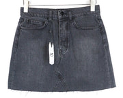 DENHAM Pearl Mini Women's Skirt W25 Washed Black Cotton Denim with Pockets