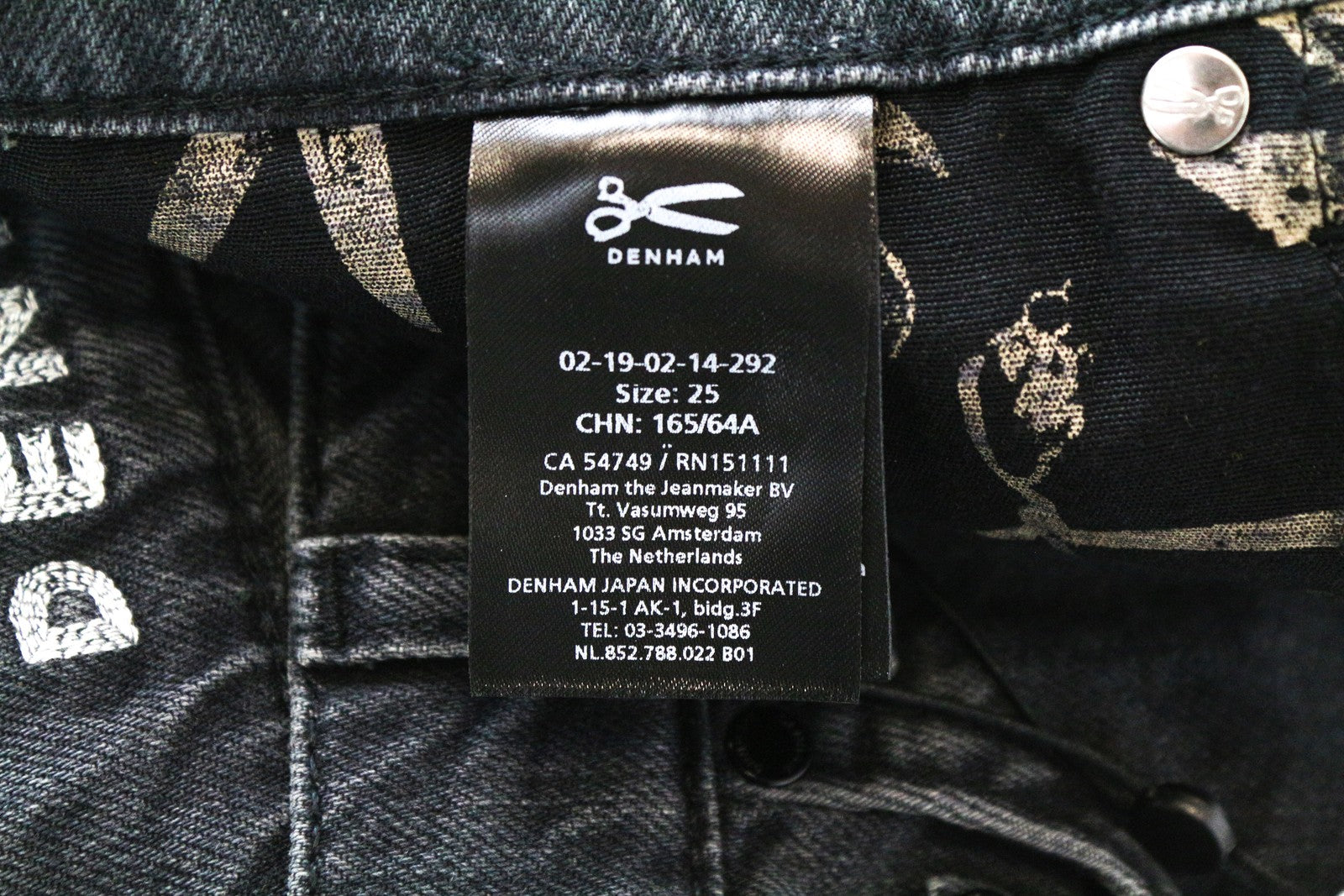 DENHAM Pearl Mini Women's Skirt W25 Washed Black Cotton Denim with Pockets