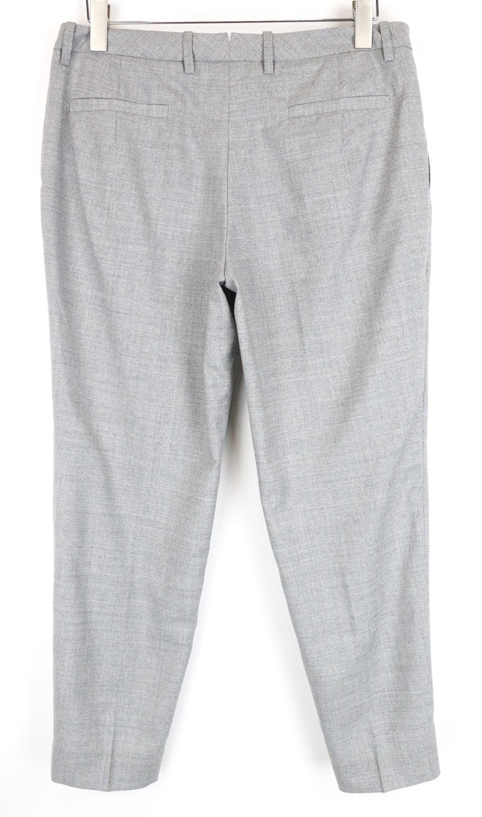 SUISTUDIO moteriškos „Robin“ kelnės, UK16S, pilkos, vilnonės, klostuotos, biuro kelnės 