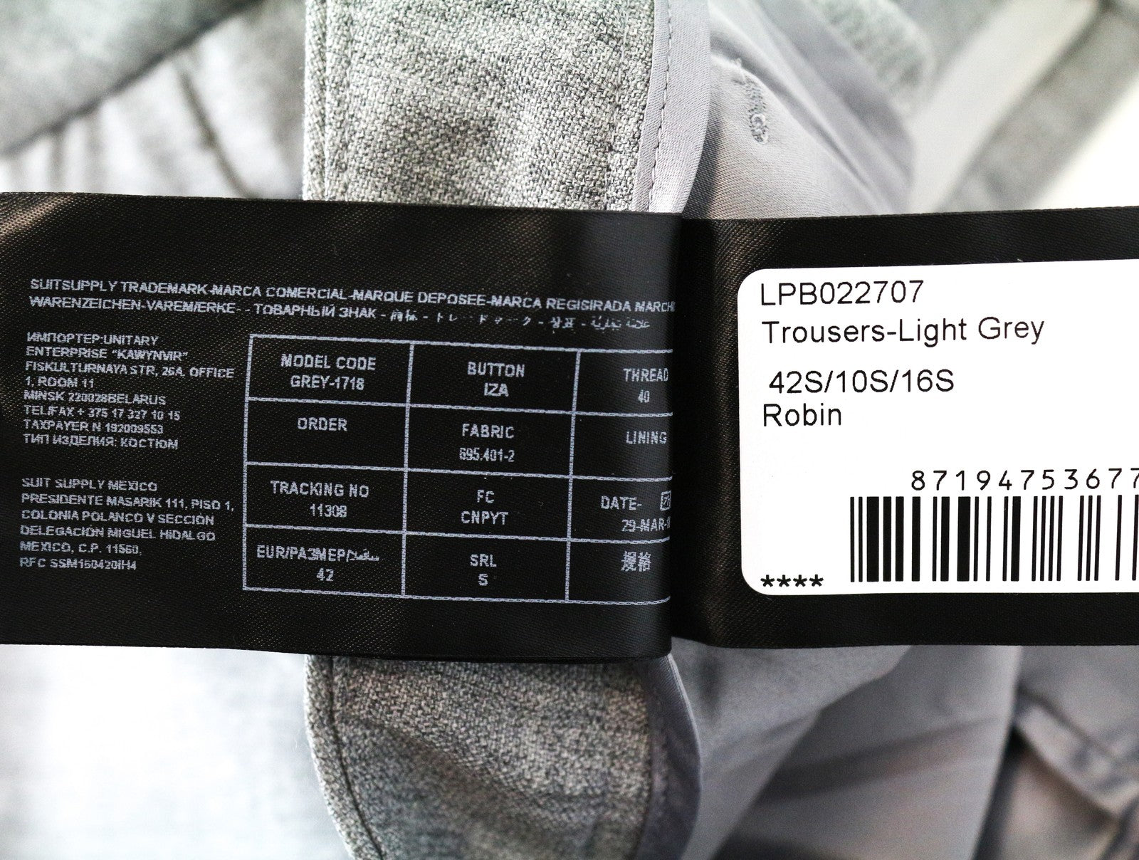 SUISTUDIO moteriškos „Robin“ kelnės, UK16S, pilkos, vilnonės, klostuotos, biuro kelnės 