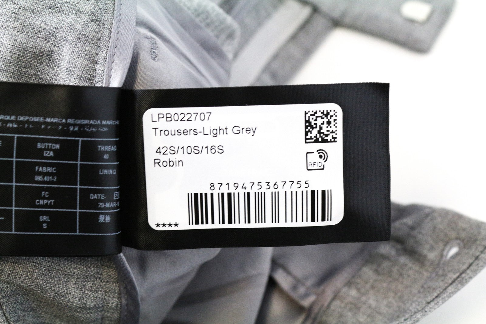 SUISTUDIO moteriškos „Robin“ kelnės, UK16S, pilkos, vilnonės, klostuotos, biuro kelnės 