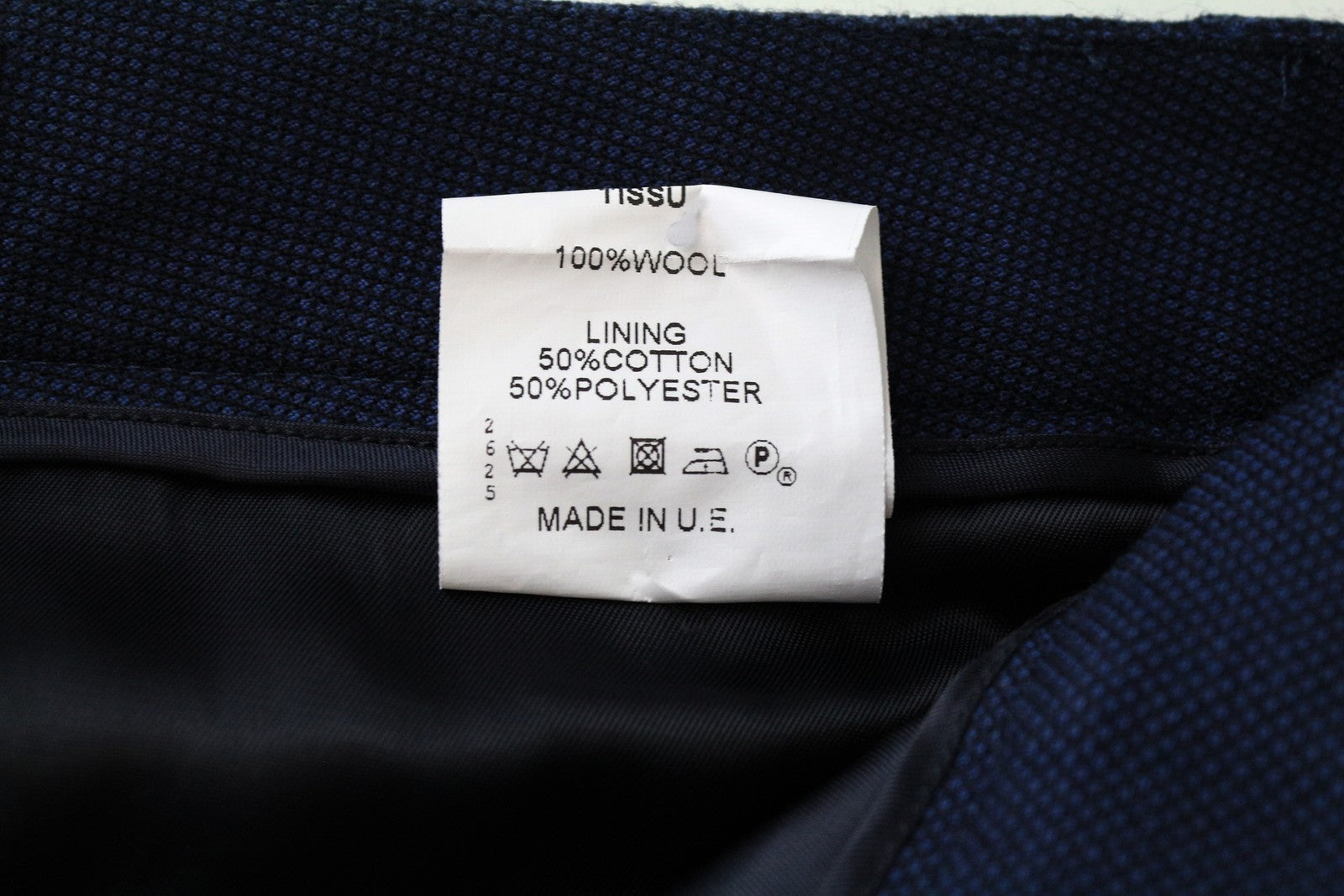 SUITSUPPLY Sina Wool Men Trousers ~W27/L27 Blue Lined Dress Front-Pleat