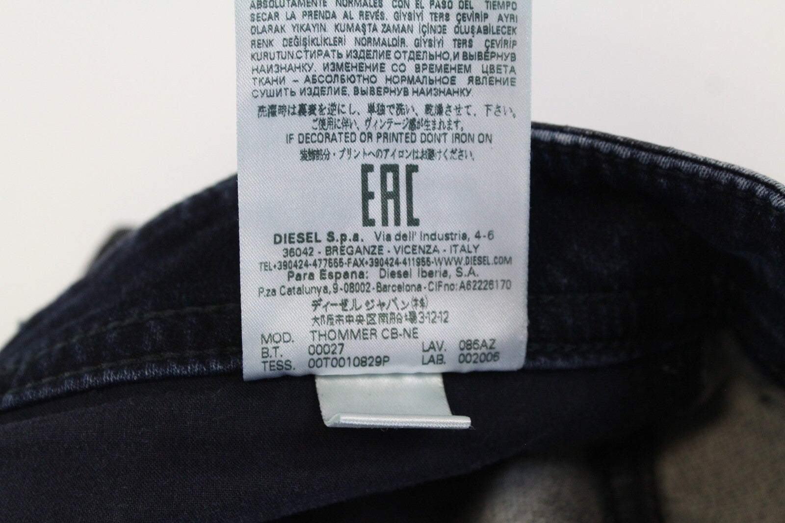 DIESEL Thommer CB-NE 085AZ Mens Jeans W28 Grey Blue Slim  Waxed Jogg Stretchy