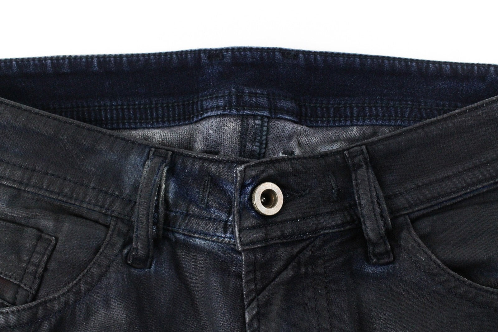 DIESEL Thommer CB-NE 085AZ Mens Jeans W28 Grey Blue Slim  Waxed Jogg Stretchy