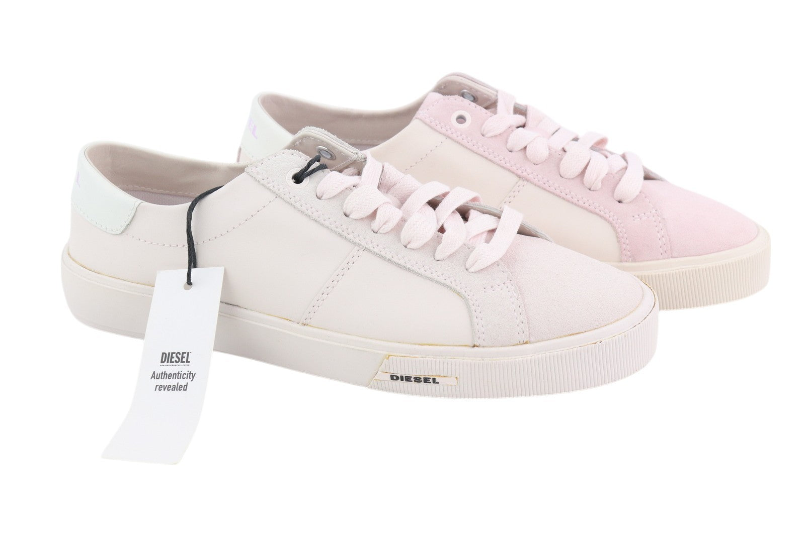 DIESEL S-Mydori Lc W moteriški sportbačiai, šviesiai rožinės spalvos, odiniai, migdolų spalvos, RRP 200 € 