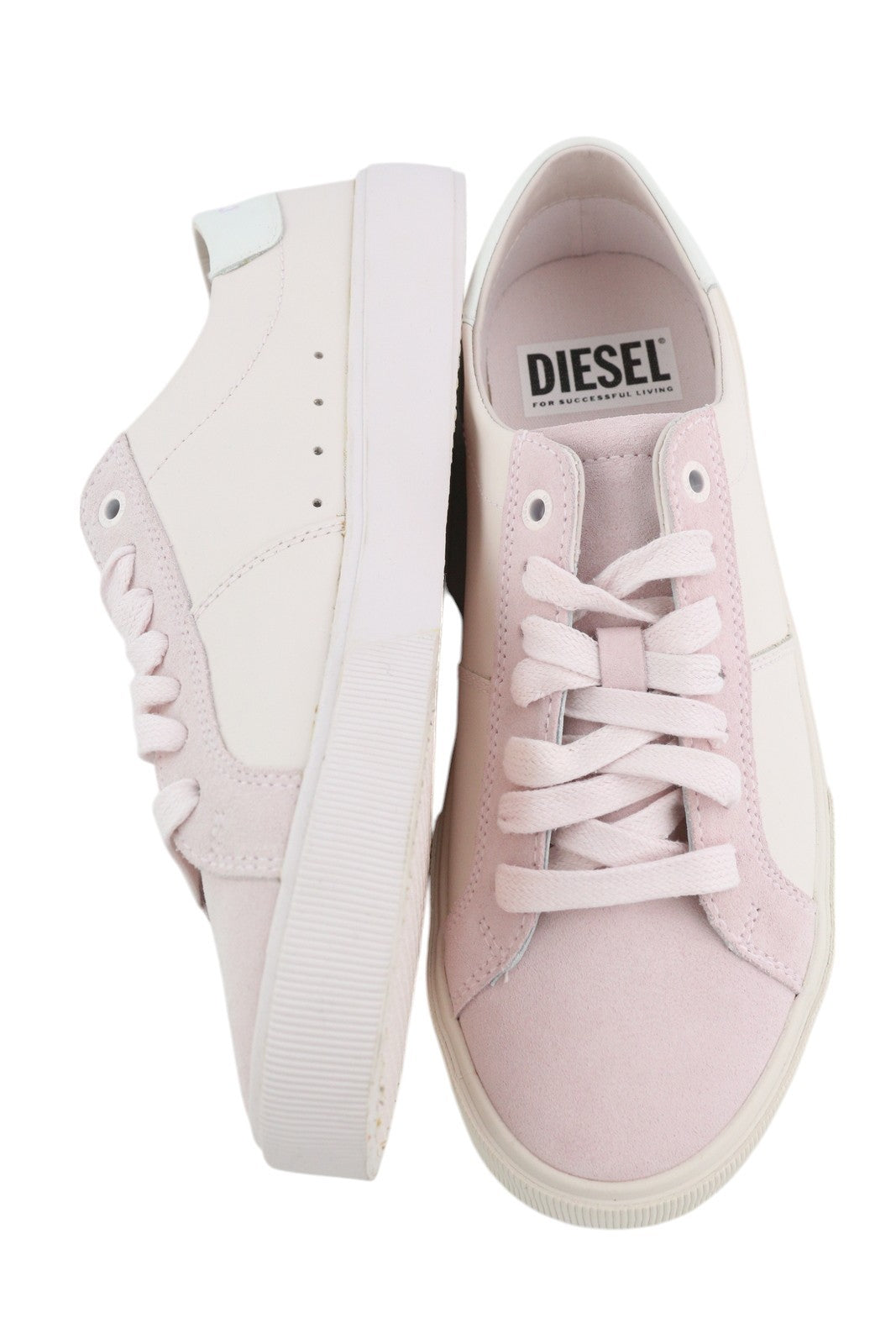 DIESEL S-Mydori Lc W moteriški sportbačiai, šviesiai rožinės spalvos, odiniai, migdolų spalvos, RRP 200 € 