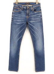 NUDIE JEANS Tube Kelly Mens Jeans W28/L32 Tight  Cotton Stretchy Washed Blue