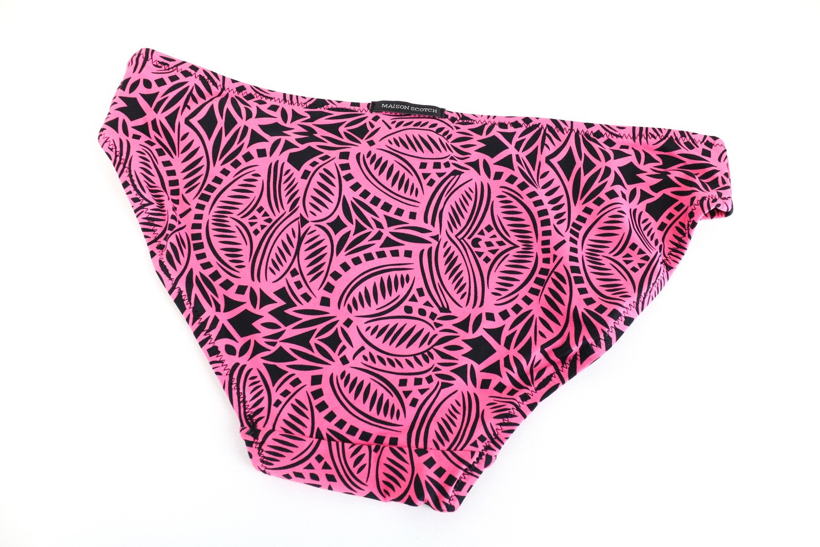MAISON SCOTCH Bikini Bottom ~XS Pink Pattern Print Swimwear Pool