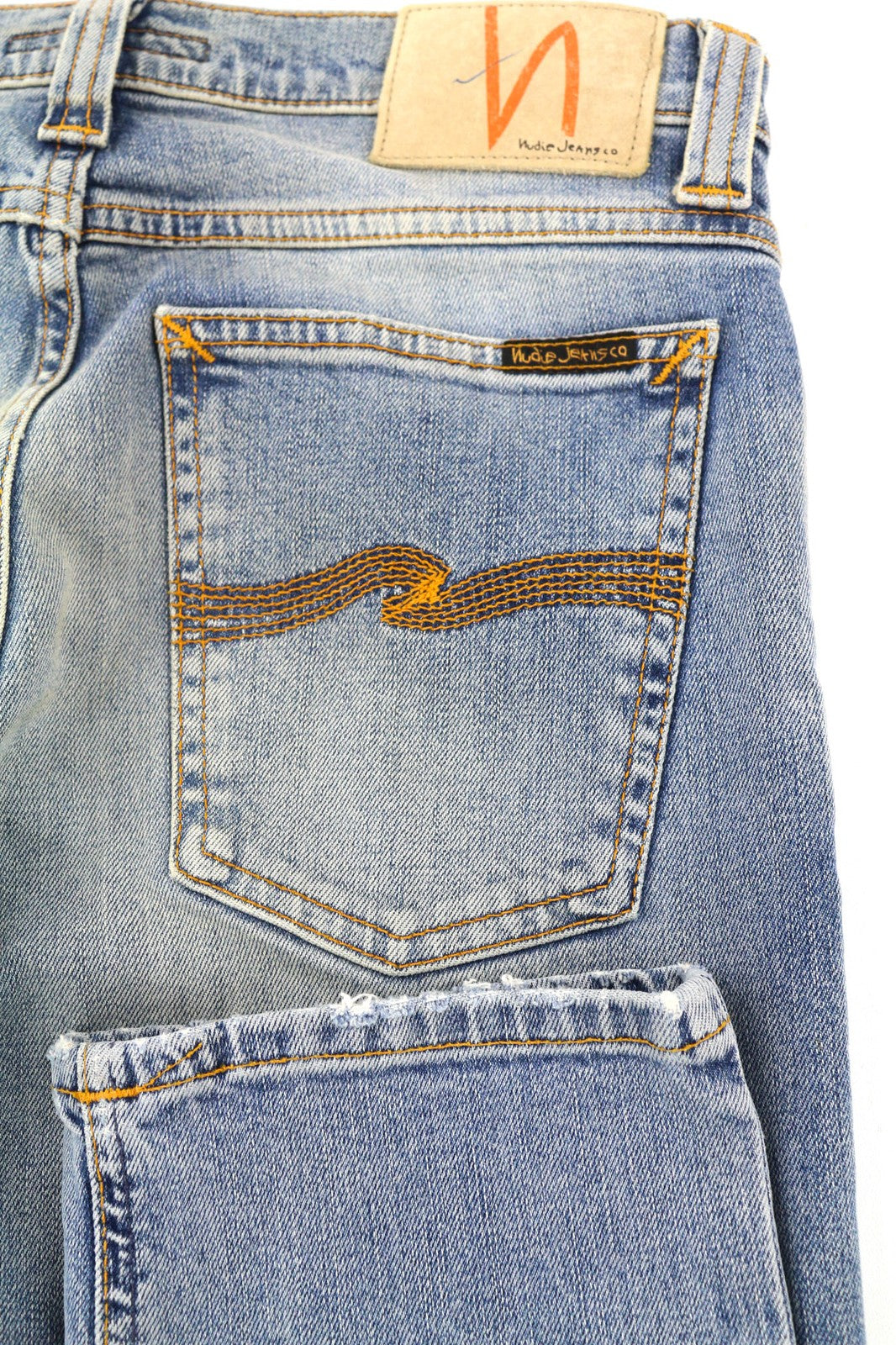 NUDIE JEANS Tube Kelly Mens Jeans W28/L36 Tight  Cotton Stretchy Washed Blue