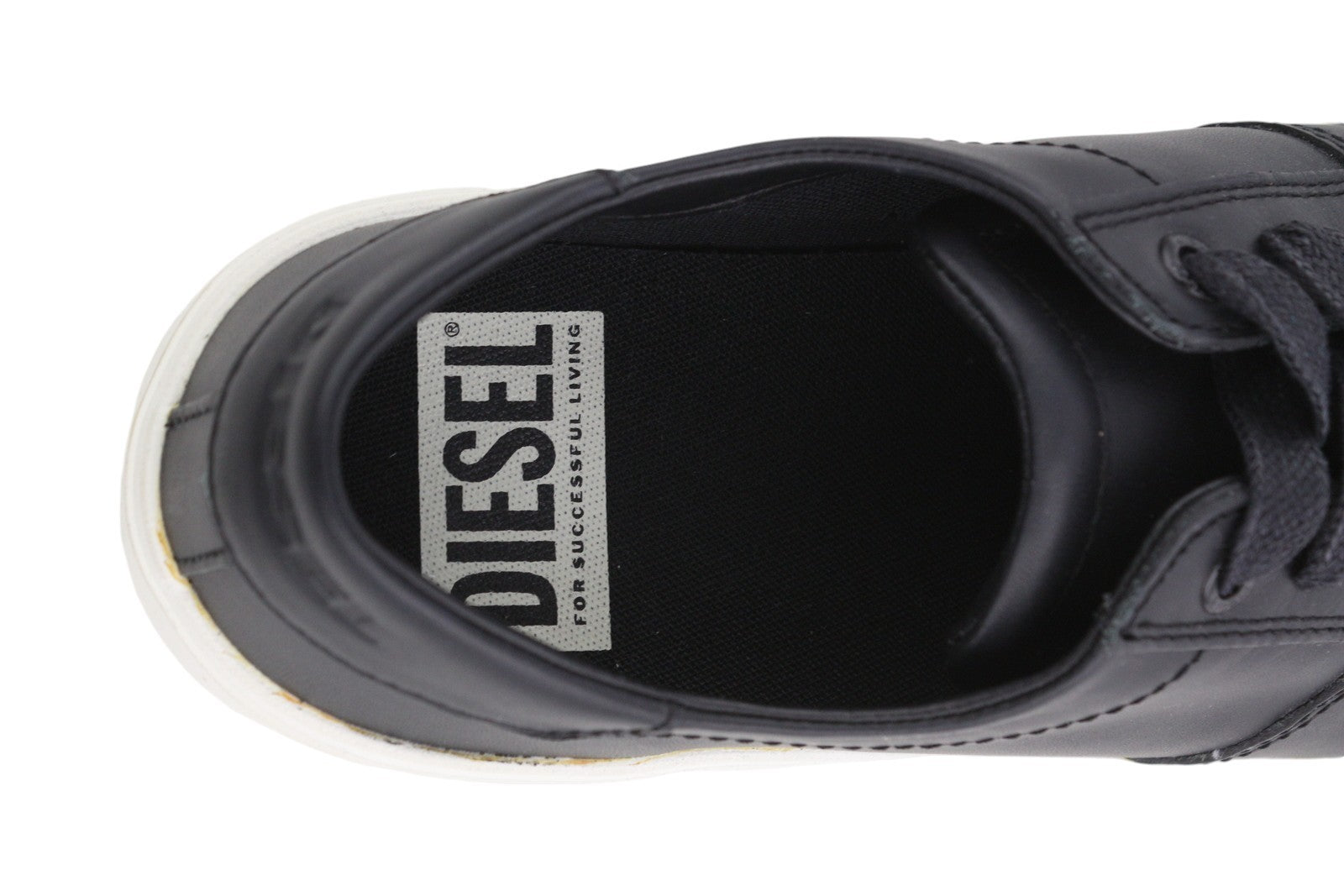 DIESEL S-Mydori Lc W moteriški sportbačiai, juodi, odiniai, su raišteliais, žemakulniai, EU39, RRP 200 € 