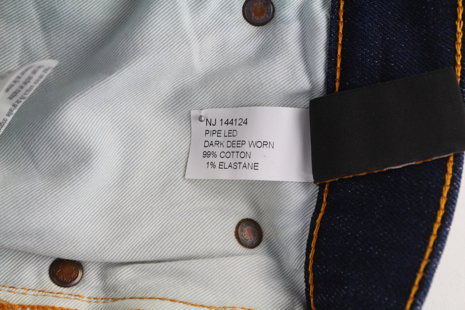 NUDIE JEANS Pipe Led Mens Jeans W29/L30 Skinny Washed Cotton Stretchy Blue