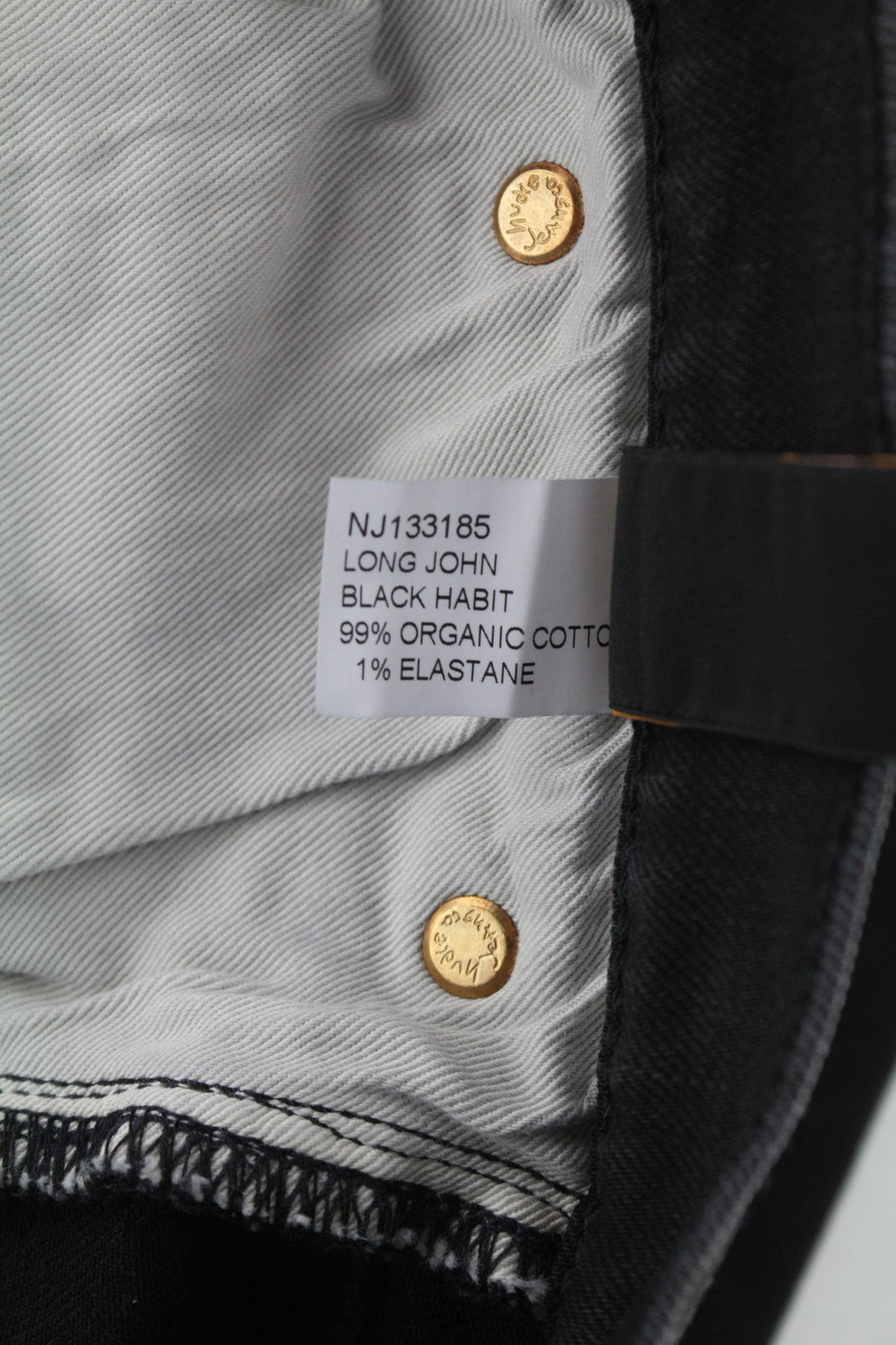 NUDIE JEANS Ilgi vyriški džinsai W28/L32 Slim, tamprūs, juodi, 5 kišenės 