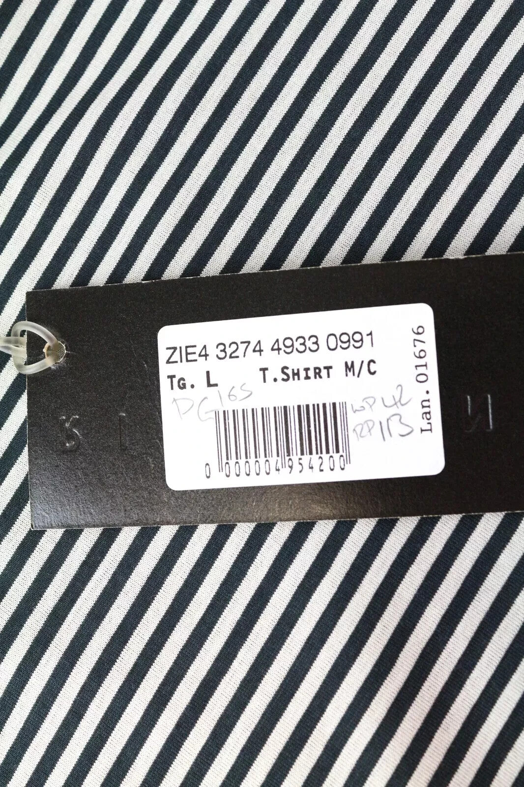 RICHMOND vyriški marškinėliai pilki medvilniniai dryžuoti trumpomis rankovėmis vasariniai L 