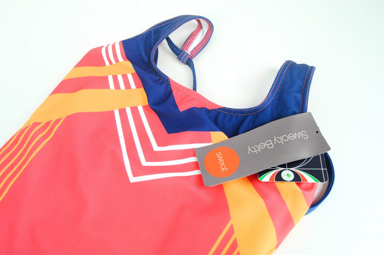 SWEATY BETTY Medalist Women's Swimsuit S Pink One-Piece Crossover Straps_