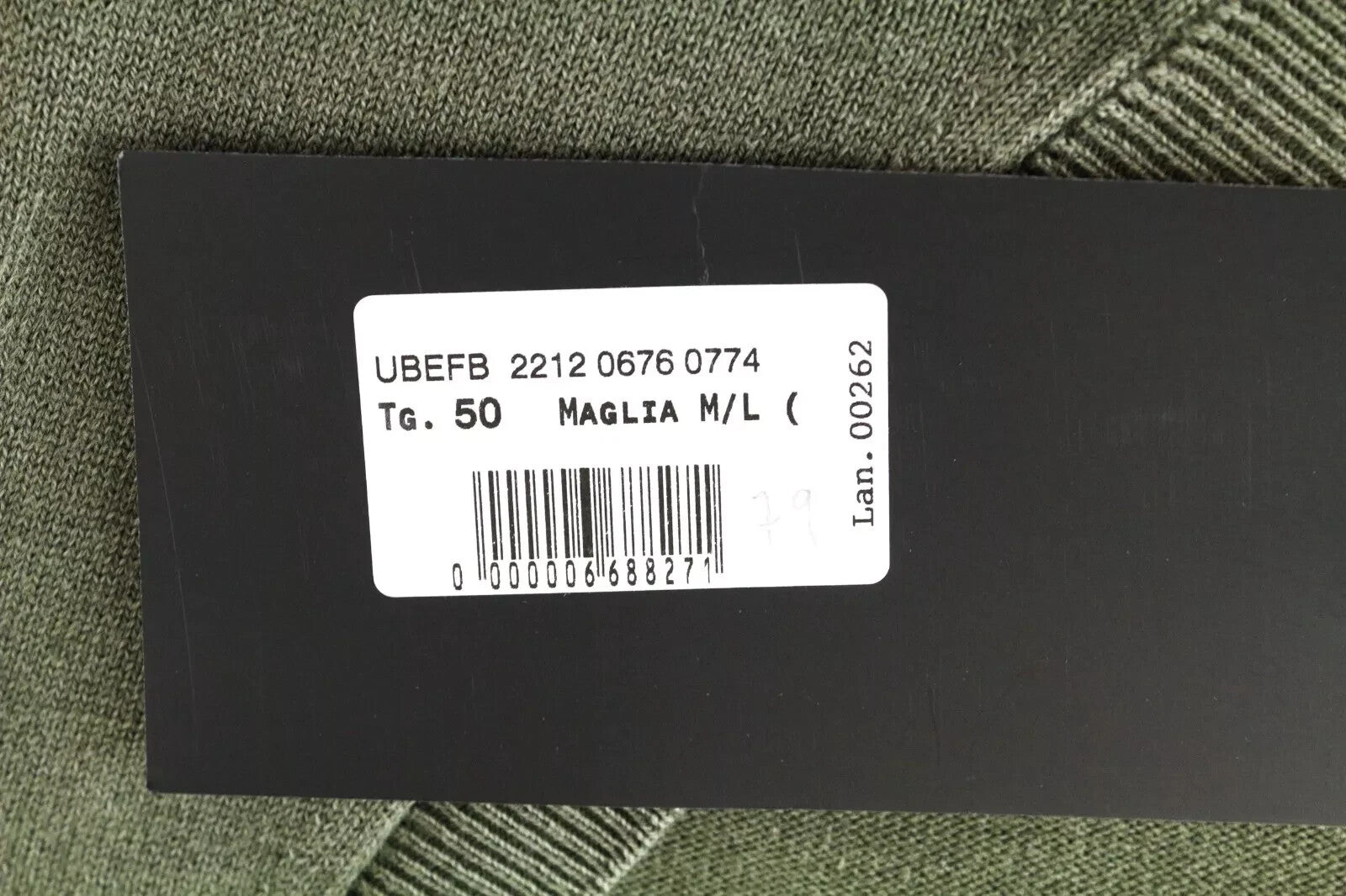 RICHMOND vyriškas džemperis su V formos iškirpte, M/L dydžio, žalias medvilninis megztinis ilgomis rankovėmis 