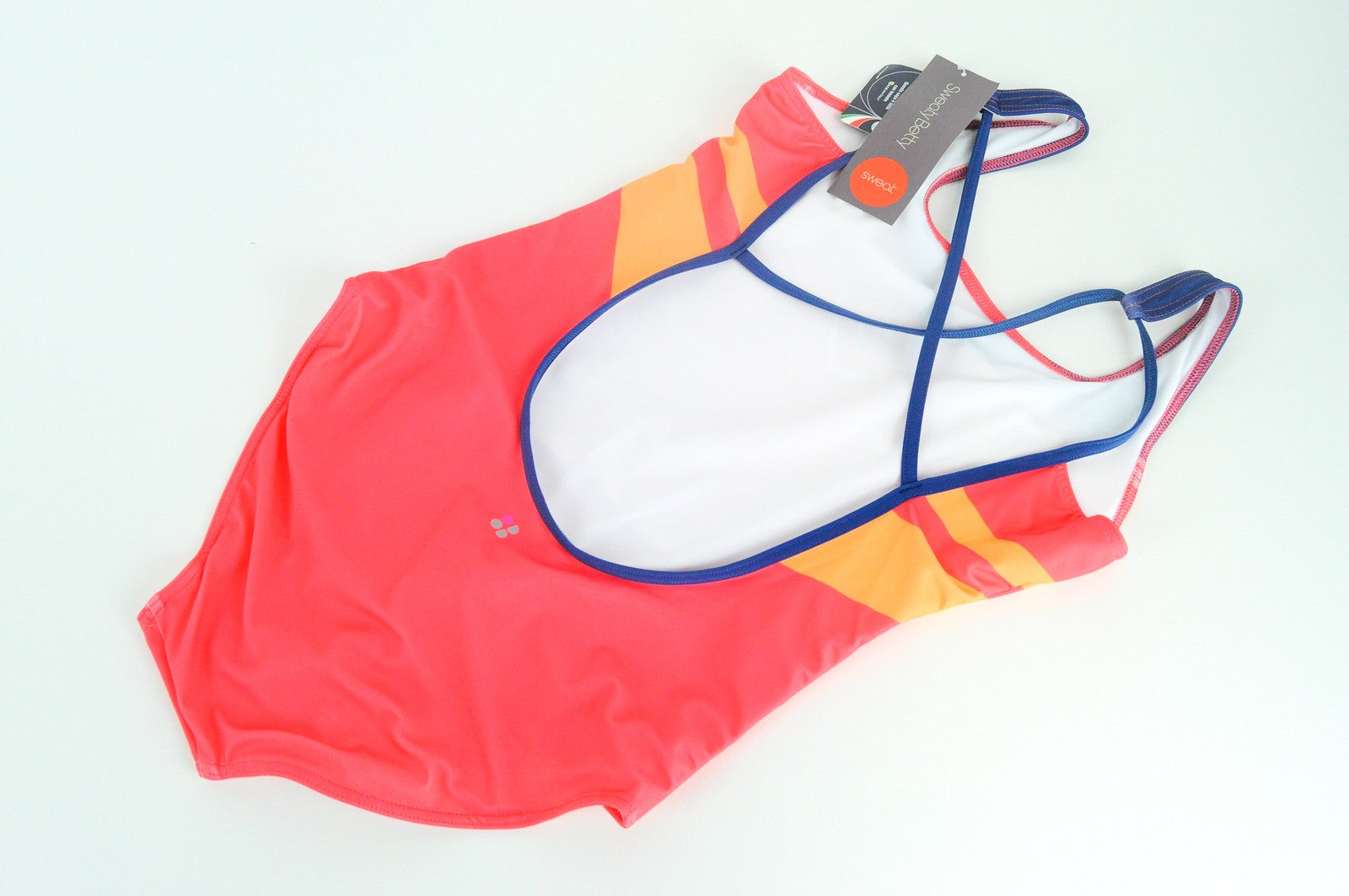 SWEATY BETTY Medalist Women's Swimsuit M Abstract Pink Print One-Piece, Strappy_