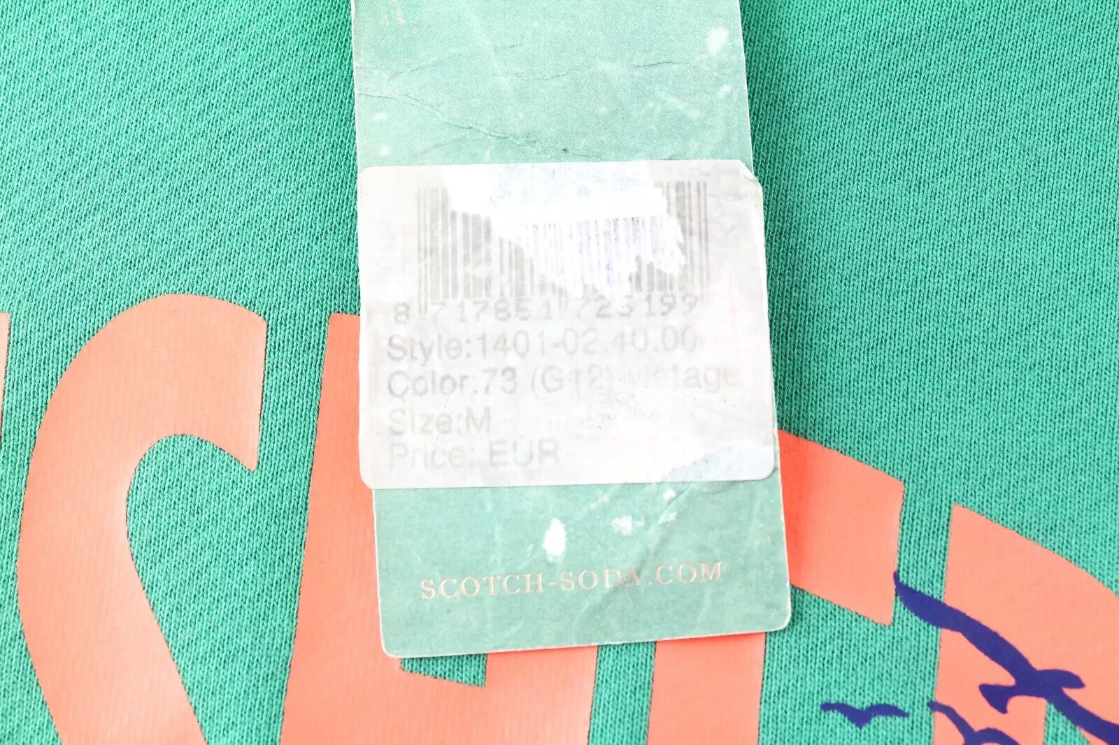 SCOTCH &amp; SODA M žalias vyriškas megztinis su gobtuvu, medvilninis Ams Couture 