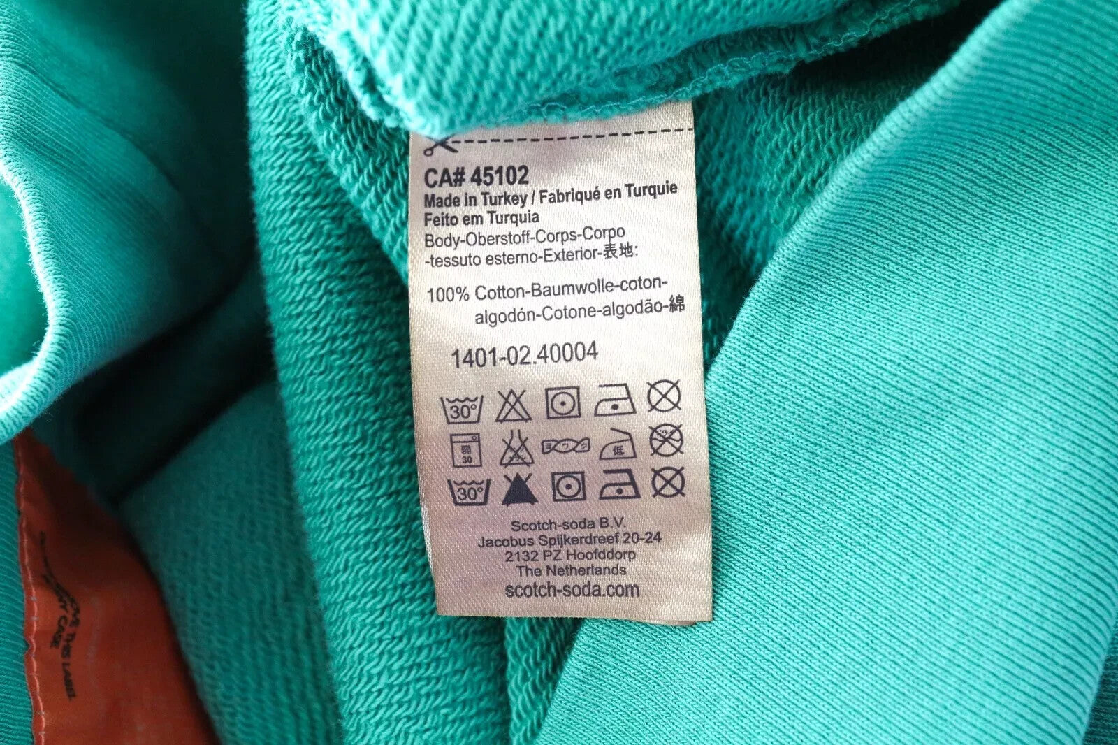 SCOTCH &amp; SODA M žalias vyriškas megztinis su gobtuvu, medvilninis Ams Couture 