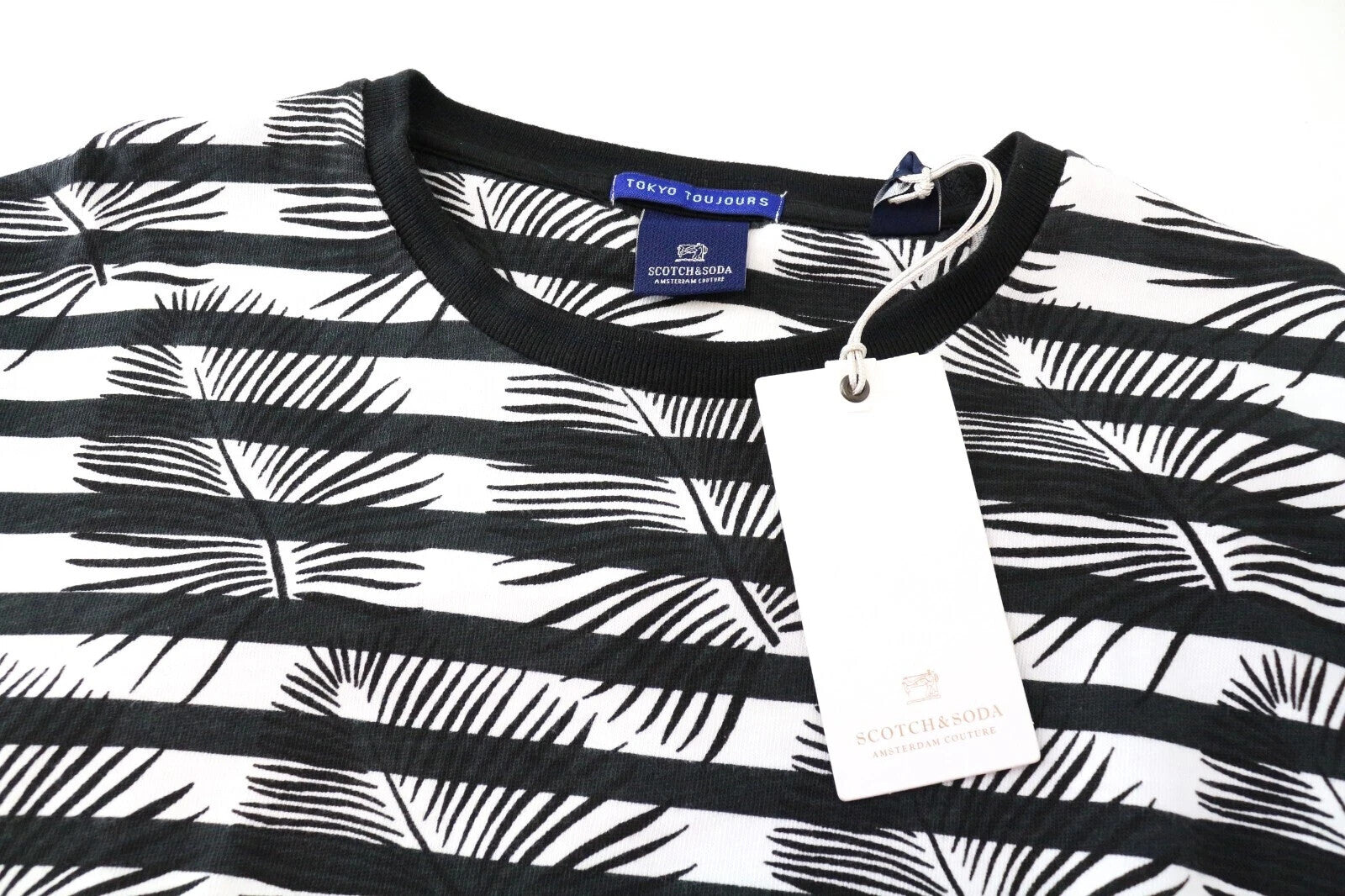 SCOTCH &amp; SODA S vyriškas džemperis su juodu raštuotu medvilniniu ilgomis rankovėmis 