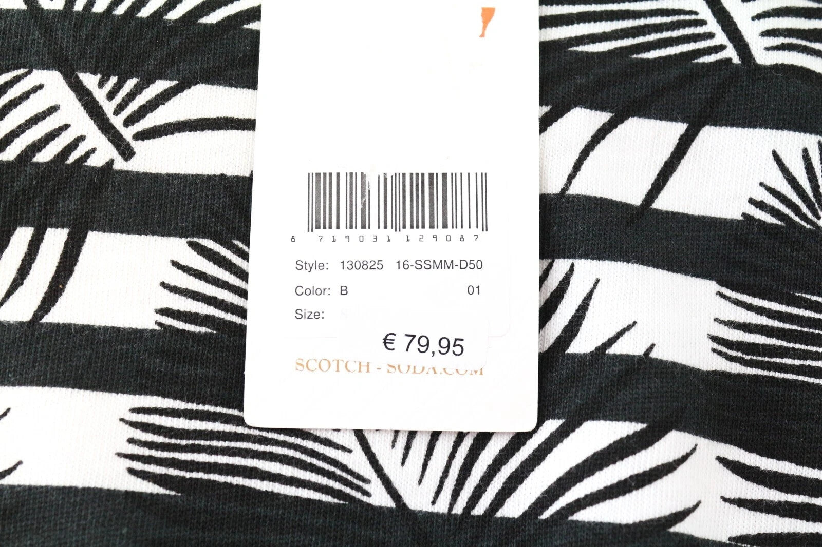 SCOTCH &amp; SODA S vyriškas džemperis su juodu raštuotu medvilniniu ilgomis rankovėmis 