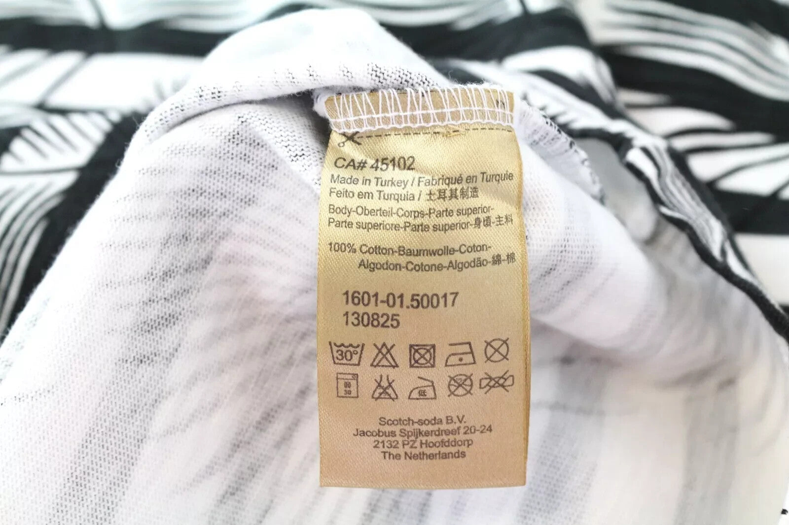 SCOTCH &amp; SODA S vyriškas džemperis su juodu raštuotu medvilniniu ilgomis rankovėmis 