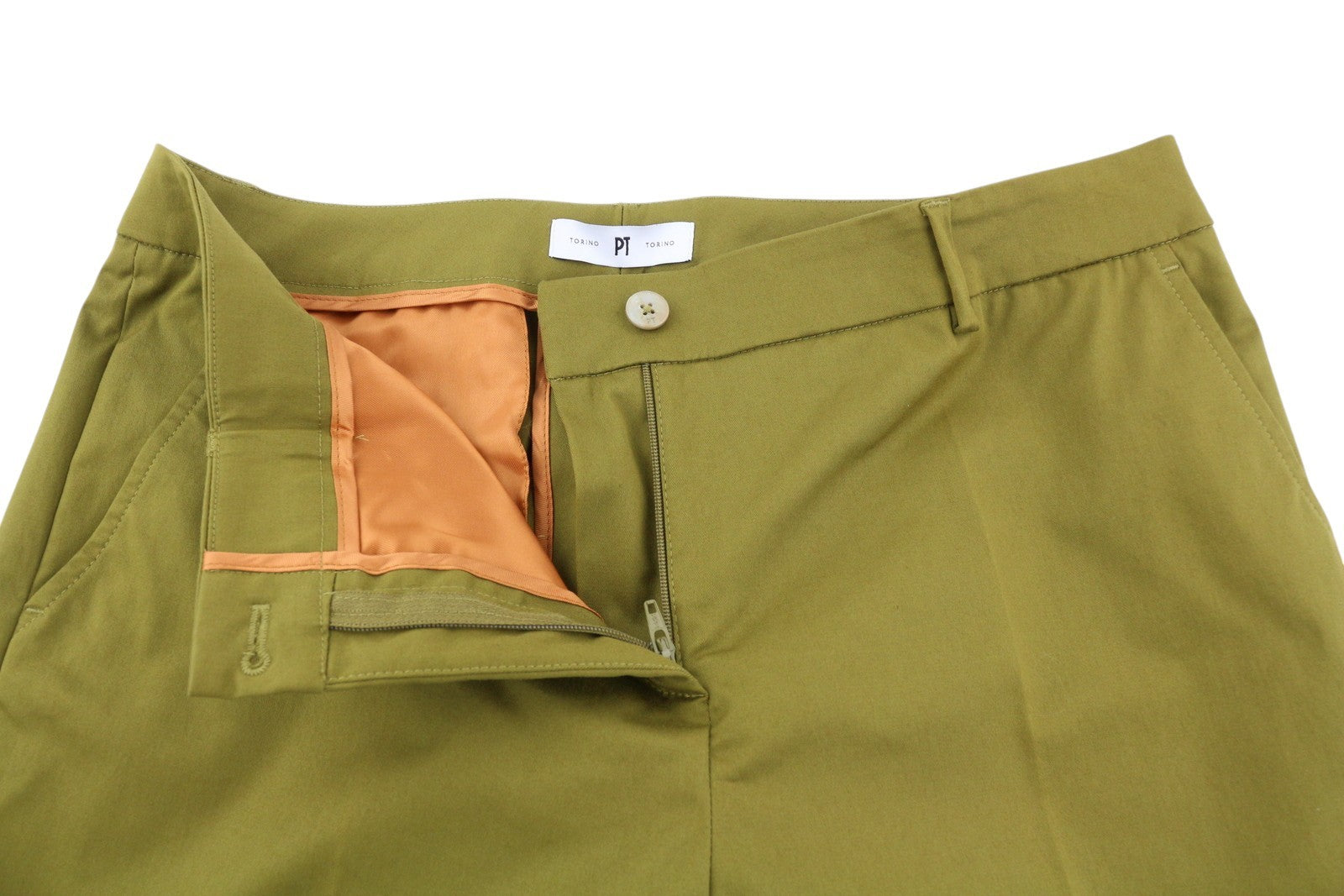 PT TORINO Jaine moteriškos kelnės, 44 W31, žalios, plataus kirpimo, iki kulkšnies, RRP 249 € 