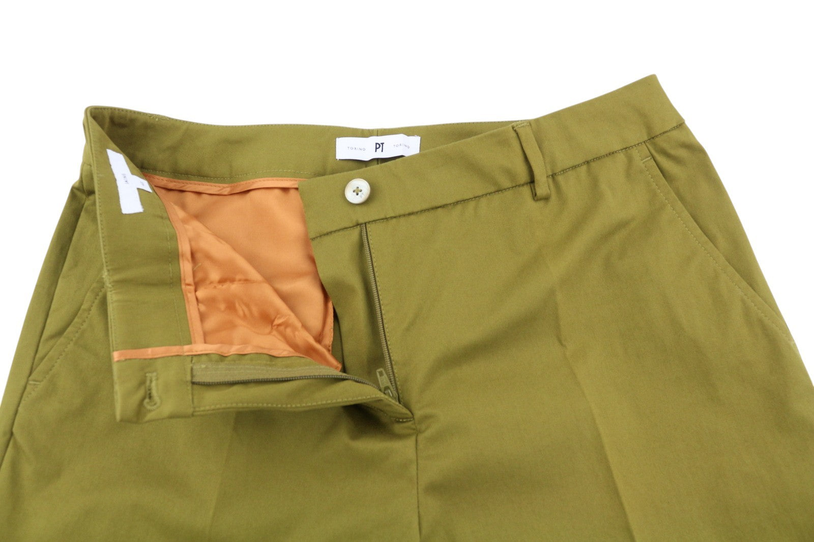 PT TORINO Jaine moteriškos kelnės, 42 W30, žalios, laisvo kirpimo, iki kulkšnies, užtrauktuku. Rekomenduojama kaina – 249 €. 