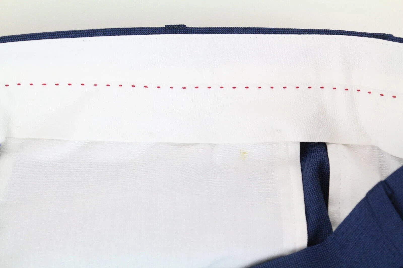 SUITSUPPLY Sienna Men Pants UK46S Blue Wool Lined Front Pleated Smart